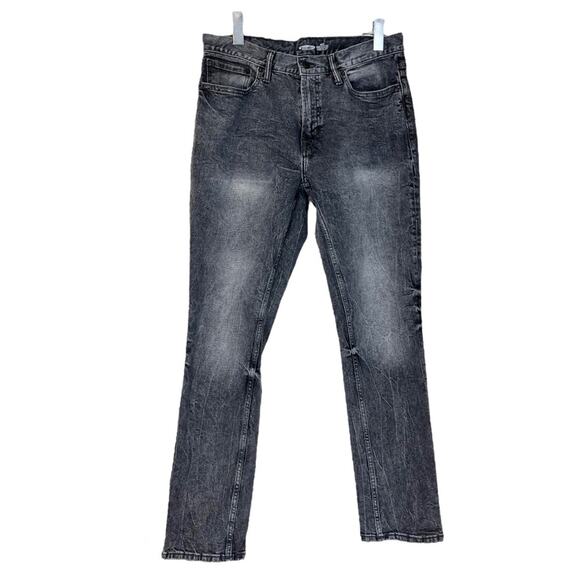 Old Navy Jeans Slim Fit Flex Stretch Black Gray Stone Wash Men’s Size 32x30 - Picture 1 of 7